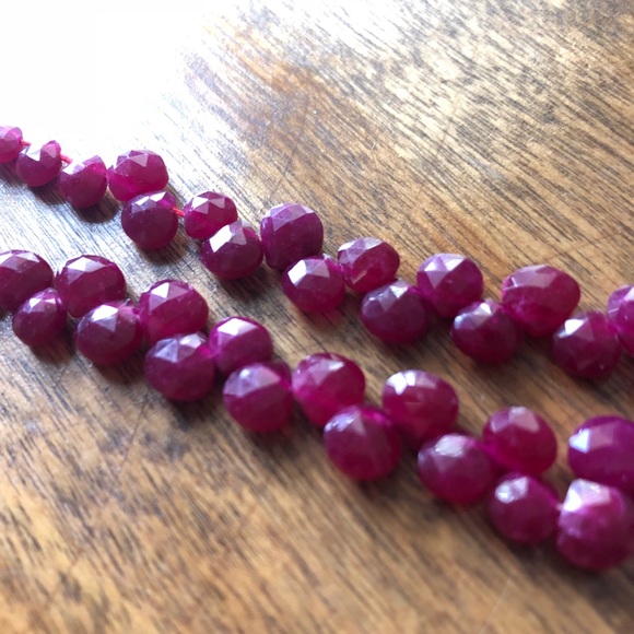 36 Genuine RUBY faceted beads